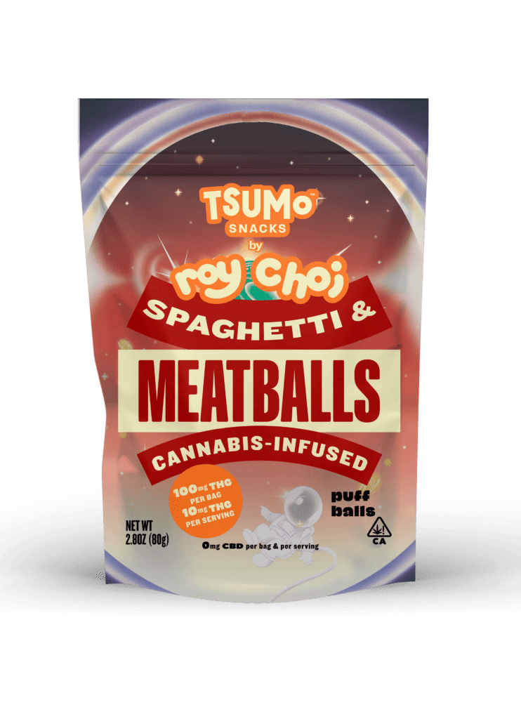 TSUMo Snacks x Roy Choi Spaghetti Meatballs flavor